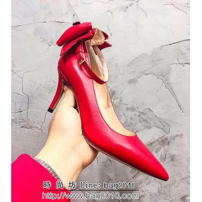 GUCCI古馳 18早春系列 代購品質 RMB古典美學皮革蝴蝶結 中跟單鞋 QZS1397